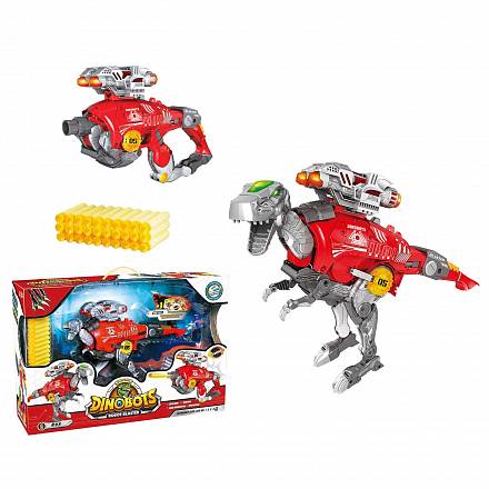 Трансформер Dinobots 2в1 робот-бластер, красный 